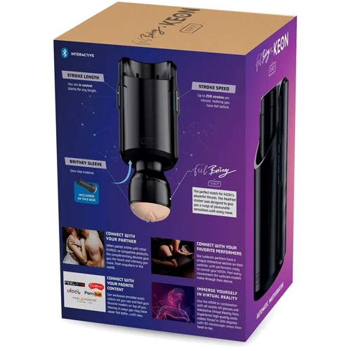 Интерактивная секс-машина для мужчин Kiiroo Keon Kombo Set с мастурбатором Feel Britney Amber