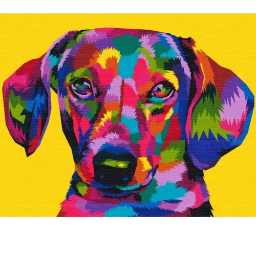 Картина за номерами Brushme Райдужна такса 40x50 см (BS51794)
