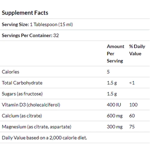 Bluebonnet Nutrition, Liquid Calcium, Magnesium Citrate Plus Vitamin D3, Natural Lemon Flavor, 16 fl oz (472 ml) (688): Форма випуску рідина