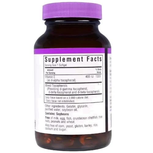 Bluebonnet Nutrition Vitamin E Вітамін E 400 МО 100 желатинових капсул: Тип Витамин E