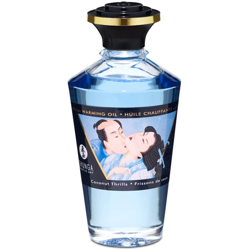 Їстівне зігріваючий масло Warming Oil Intimate Kisses, 100 мл, кокосове хвилювання: Тип Масло