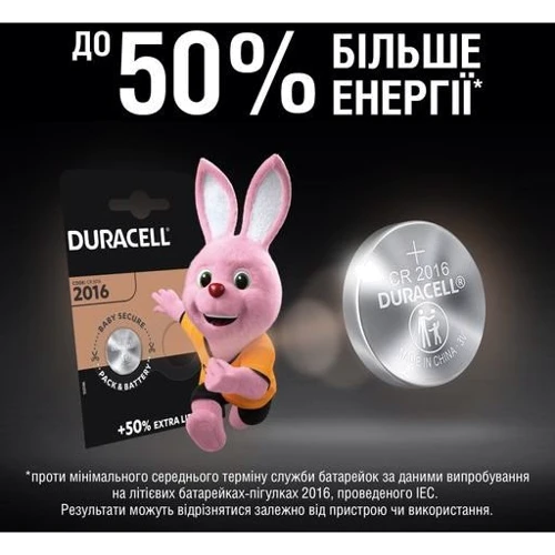 Батарейки Duracell CR-2016 bat 3V Lithium 2 шт (5010979) фото 10
