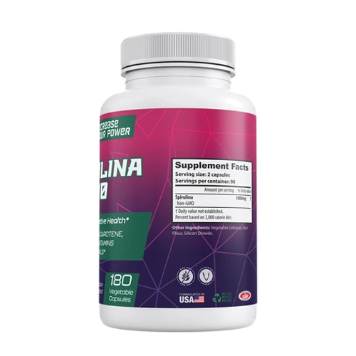 10XNutrition Spirulina 500 Спіруліна 180 вегакапсул: Форма випуску Капсулы