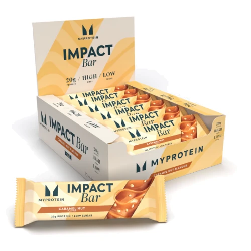 Протеиновые батончики MyProtein Impact Protein Bar 12x64g Caramel Nut
