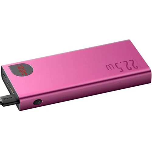 Зовнішній акумулятор Baseus Power Bank 20000mAh Adaman Metal Digital Display Pink (PPIMDA-A09): Вбудований кабель немає