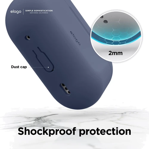 Чехол для наушников Elago Silicone Hang Case Jean Indigo (EAPP2SC-HANG-JIN) for Apple AirPods Pro 2 фото 6