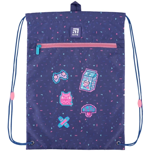 Сумка для взуття Kite Pixel Love (K24-601M-5): Особливості Плечевые лямки, Петля для удобного подвешивания, Карман на молнии