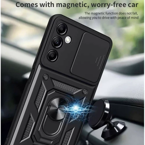 Чехол для телефонов Mobile Case Camshield Serge Ring Black for Samsung A165 Galaxy A16 4G / A166 Galaxy A16 5G: Материал TPU+PC, Пластик