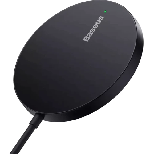 Зарядное устройство Baseus Wireless Charger MagSafe Simple Mini3 Magnetic 15W Black (CCJJ040001) for iPhone 16 I 15 I 14 I 13 I 12 series: Кабель в комплекте USB-C