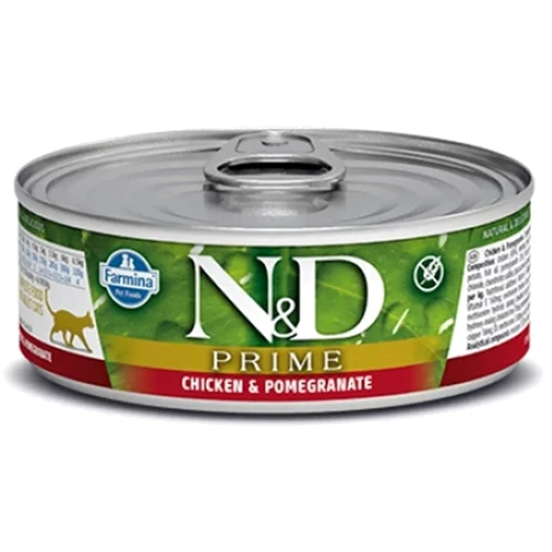 Беззерновий вологий корм для котів Farmina N&D Grain Free Prime Chicken Adult з куркою та гранатом 70 г (8606014102055)