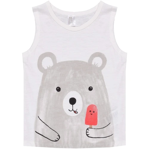Майка H&M 6493408 92 см белая