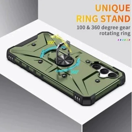 Чохол для телефона Mobile Case Pathfinder Ring Army Green для Samsung A145 Galaxy A14 4G/A146 Galaxy A14 5G: Матеріал TPU (Термополиуретан) і полікарбонат