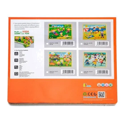 Деревянный пазл Viga Toys Времена года: зима 24 эл (51272)