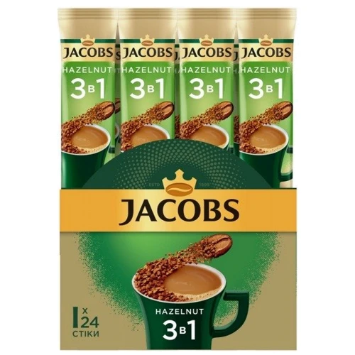 Напиток кофейный растворимый Jacobs Hazelnut 3в1 24х15 г (8714599104408): Страна производитель Украина