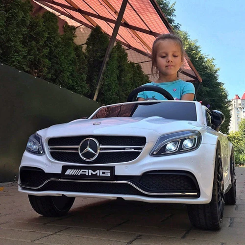 Електромобіль Kidsauto Mercedes-Benz C63 S AMG білий (QY1588white): Матеріал коліс EVA