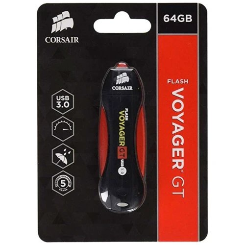 USB-флешка Corsair 128GB Voyager GT USB 3.0 Black/Red (CMFVYGT3C-128GB): Максимальная скорость чтения, МБ/с 390