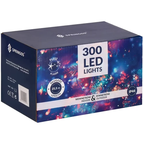 Гирлянда уличная (наружная) Springos 24 м 300 LED + Flash CL0328 Warm White фото 8