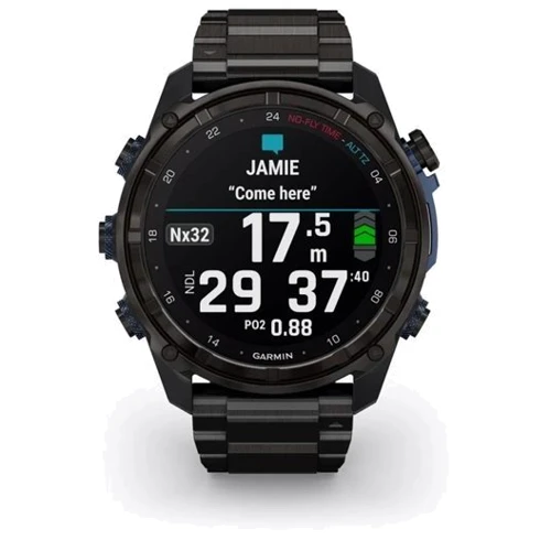 Смарт-часы Garmin Descent Mk3i 51mm Carbon Grey DLC Titanium with DLC Titanium Band and Descent T2 Transceiver (BNDL-DMK3I-51CGTTDT2): Время работы до 25 дней