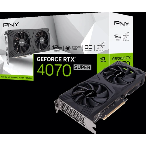 Відеокарта PNY GeForce RTX 4070 SUPER 12GB VERTO Overclocked Dual Fan DLSS 3 (VCG4070S12DFXPB1-O) фото 8