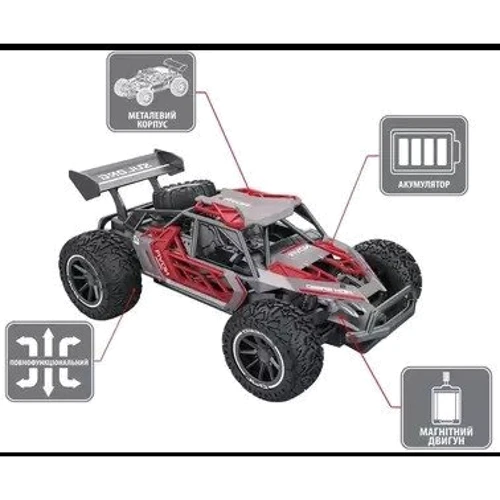 Машинка Sulong Toys METAL CRAWLER на р/у – NOVA серо-красный (SL-231RHGR): Класс Краулер