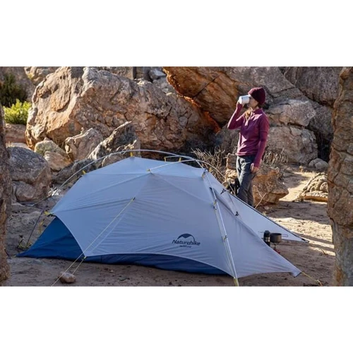 Палатка Naturehike Cloud Up Wing NH19ZP083 15D, серо-голубая (6927595743430): Материал тента 15 D нейлон с силиконовым покрытием