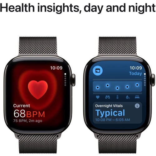 Apple Watch Series 10 42mm GPS + Cellular Slate Titanium Case with Slate Milanese Loop (MX053)