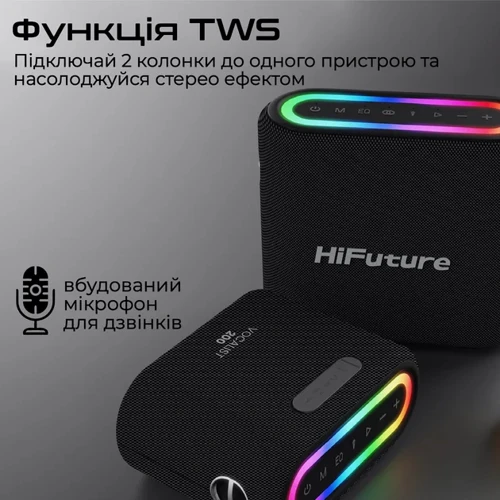 Акустика HiFuture Vocalist 200 Black (vocalist200.black): Питание Li-ion аккумулятор