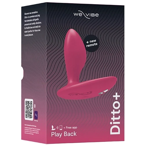 Анальная смарт-вибропробка We-Vibe Ditto+ Cosmic Pink с пультом ДУ