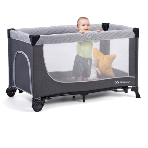 Ліжко-манеж з пеленатором Kinderkraft Leody Grey (KCLEOD00GRY00AC): Ящики для білизни немає