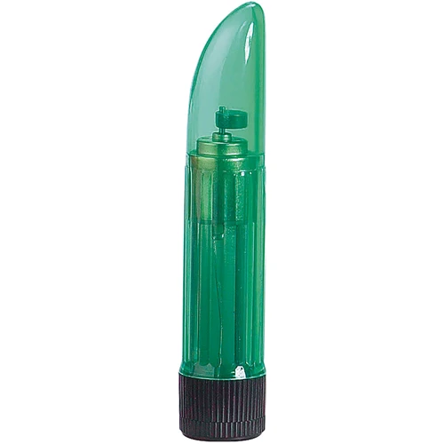 Вибратор пластиковый Crystal Clear, 13x2.5 см, зеленый