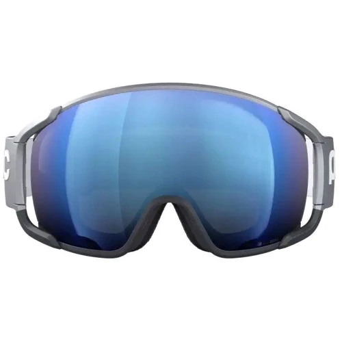 Горнолыжная маска POC Zonula Race Argentite Silver/Uranium Black/Partly Sunny Blue (PC 408928712ONE1): Цвет линз синий