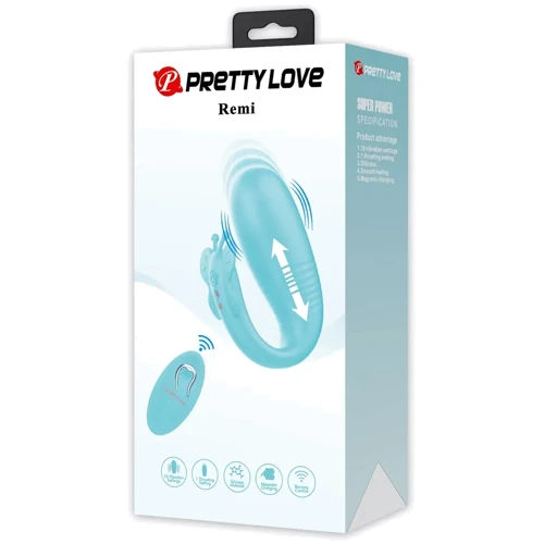 Вибратор LYBAILE Pretty Love Remi c поступательным движением и пультом ДУ (BI-300093W)