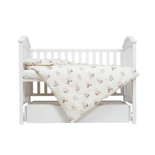 Комплект постельного белья Twins Satin Limited Teddy Bears светло-бежевый (3026-TSL-02T): Тип постельный комплект
