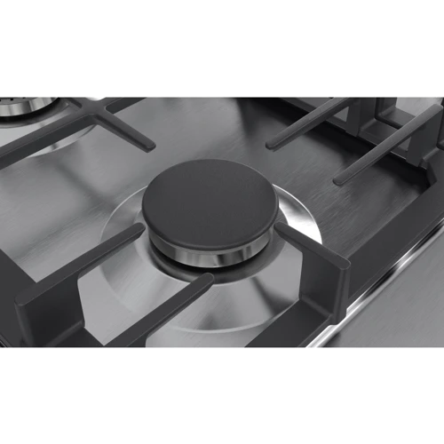 Варочная поверхность газовая Bosch PCH6A5M90: Рабочая поверхность нержавеющая сталь