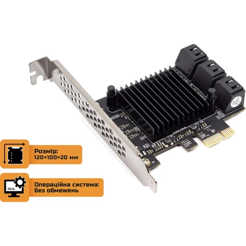 Frime 88SE9215+ASM1093 (ECF-PCIEto6SATAIII002.LP): Интерфейс подключения PCI-E