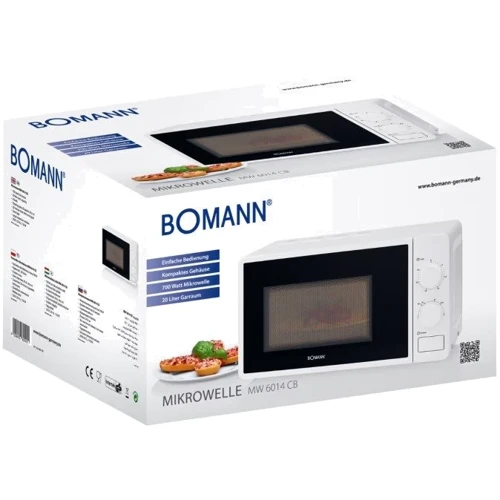 Мікрохвильова піч Bomann MW 6014 CB white: Об'єм, л 20