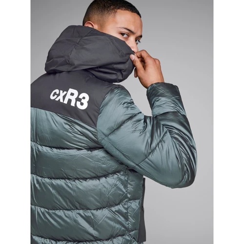 Куртка Jack & Jones 12481160 46 серая зимняя с капюшоном: Фасон Стеганый