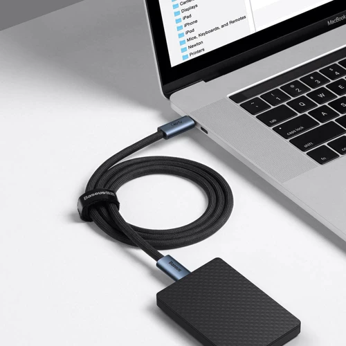 Кабель Baseus Cable USB-C to USB-C Flash Full FeatuRed USB 4.0 100W 1m Tarnish (CASS010014) фото 7