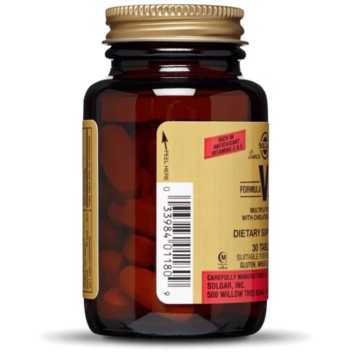 Solgar Formula V VM-75 Multiple Vitamins with Chelated Minerals 30 tabs Мультивитамины и минералы: Тип Мультивитамины