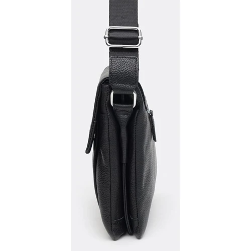 Мужская сумка почтальонка Keizer черная (K18858bl-black): Фактура Матовая