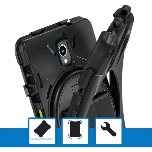 Аксессуар для планшетных ПК BeCover Heavy Duty Case with Stand Black for Samsung X356 Galaxy Tab Active5 Pro (713558)