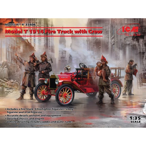 Модель ICM Model T 1914 г. с американскими пожарными (ICM35606)