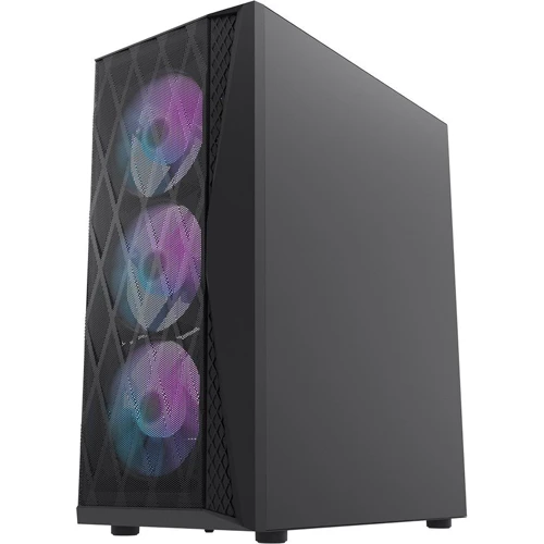 Корпус DarkFlash DK352 Black: Материал передней панели пластик и металл