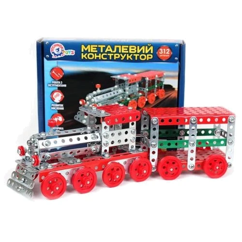 Конструктор металлический ТехноК Поезд 312 деталей (4814)