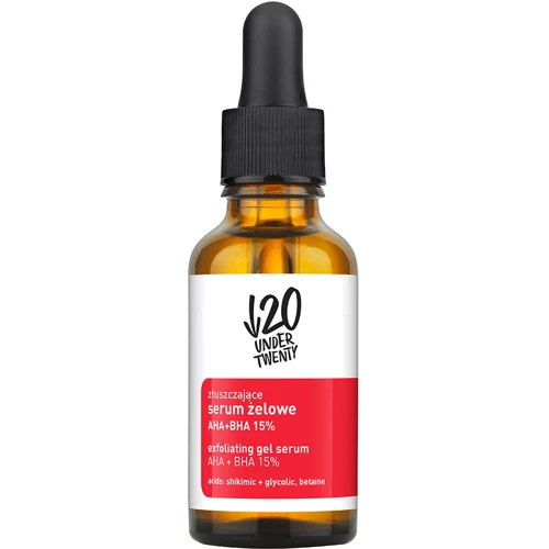 Under Twenty Anti! Acne Exfoliating Gel Serum AHA + BHA 15% Гелевая сыворотка с отшелушивающим действием на основе кислот 30 ml: Время применения Универсальный