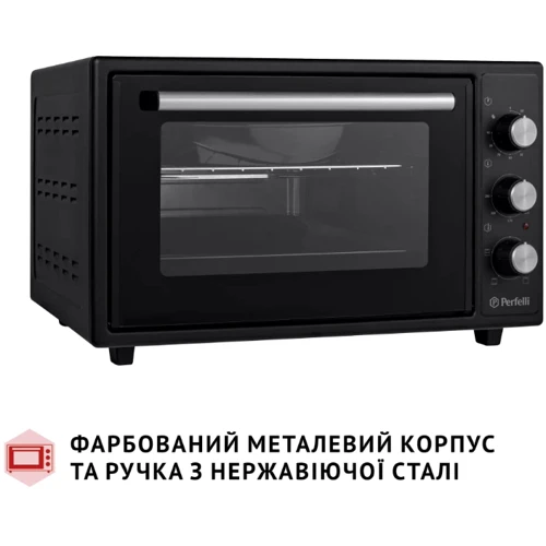 Електрична духовка настільна PERFELLI MIRAGE 37 BLACK фото 6