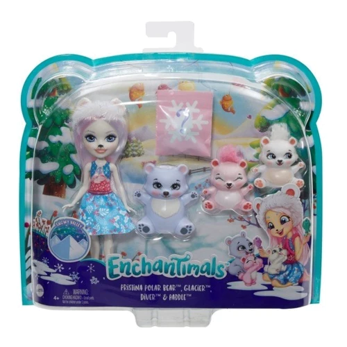 Ігровий набір Enchantimals Сім'я Білої Ведмедиці Прістіни (GJX47): Особливості Сюрприз