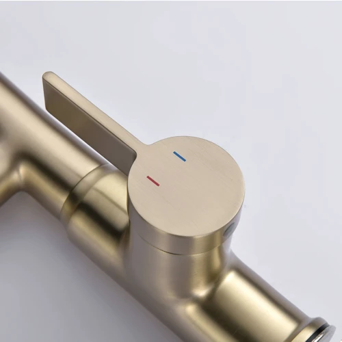 Смеситель для раковины Lefton Single-Hole Rotatable Faucet with Temperature Display-BF2204 Brushed Gold фото 13
