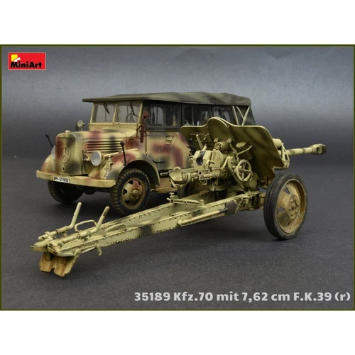 Збірна модель MiniArt MA35189 Армійський Автомобіль Kfz.70 з гармати 7,62 cm F.K. 39 (r): Виробник MiniArt