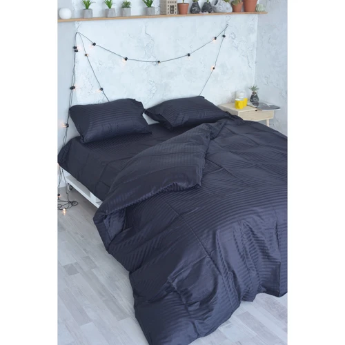 Комплект постельного белья SoundSleep Stripe Graphite графит страйп-сатин двуспальный (93691611): Размер наволочек, см 50x70